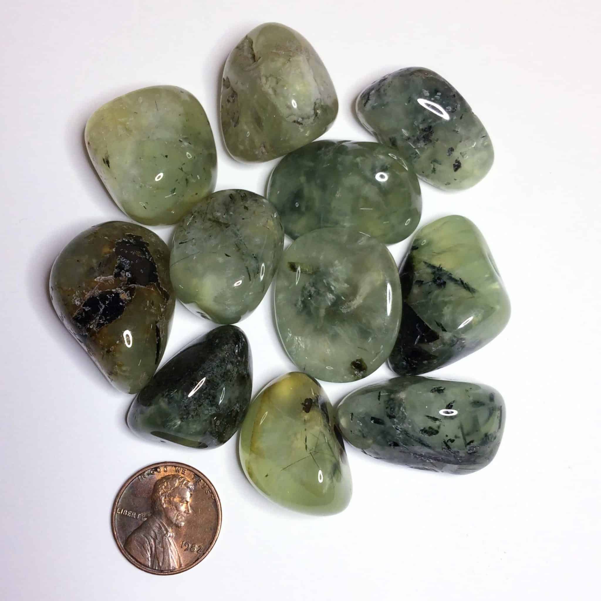 Tumbled Prehnite With Epidote Specimen Inspirit Crystals