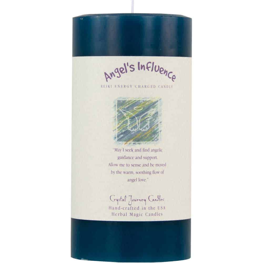 3″ x 6″ Crystal Journey Herbal Magic Reiki Charged Pillar – Angel’s