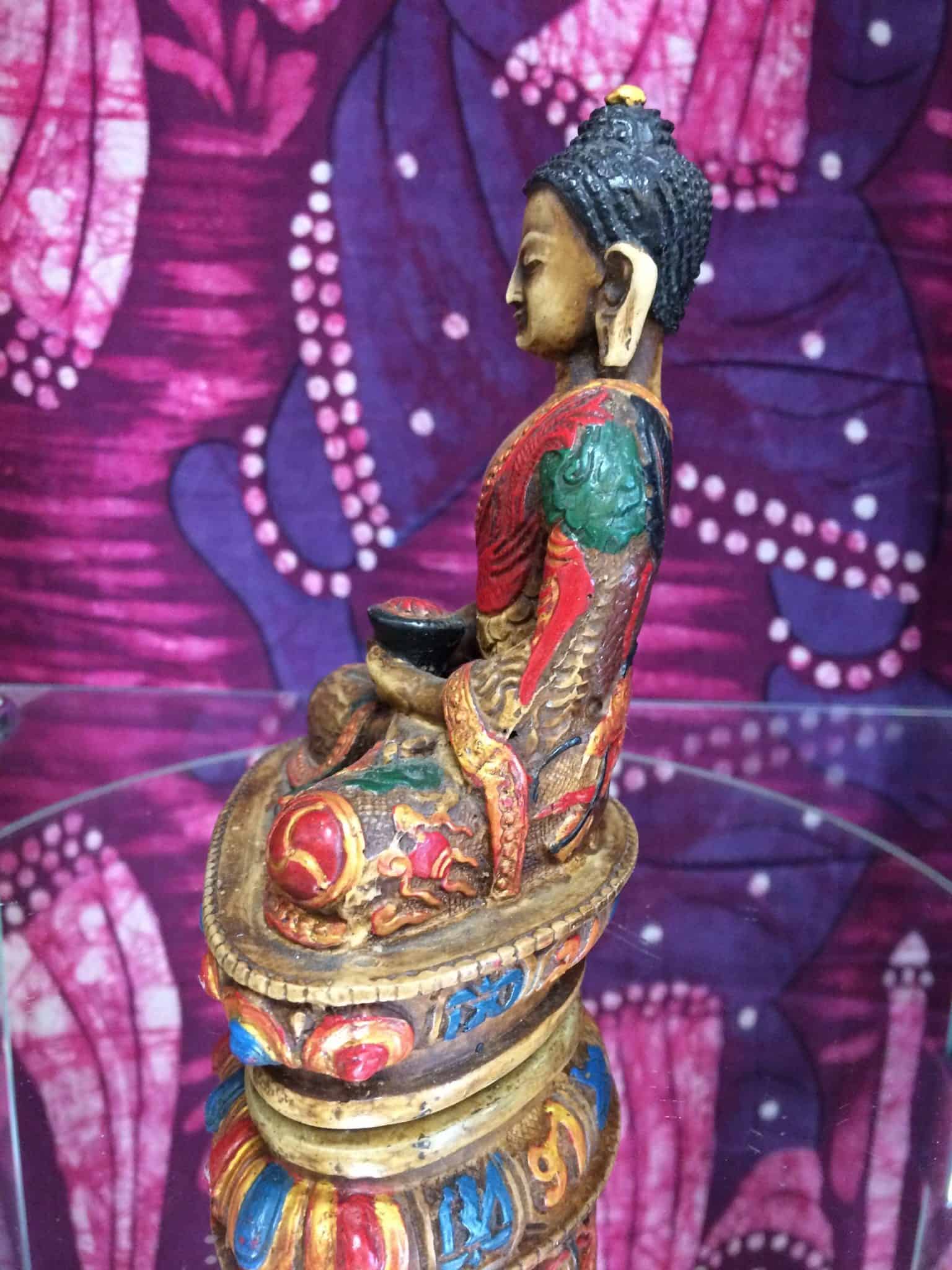 5″ Colorful Buddha Statue Inspirit Crystals