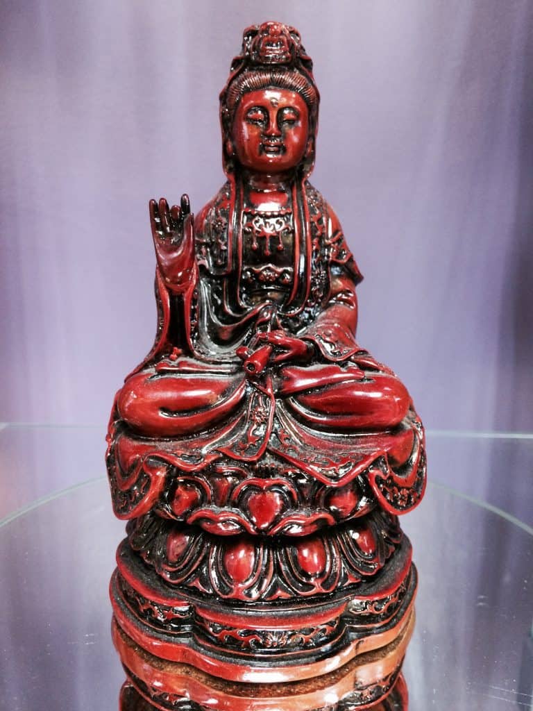 Kuan Yin 6″ Red Statue | Inspirit Crystals