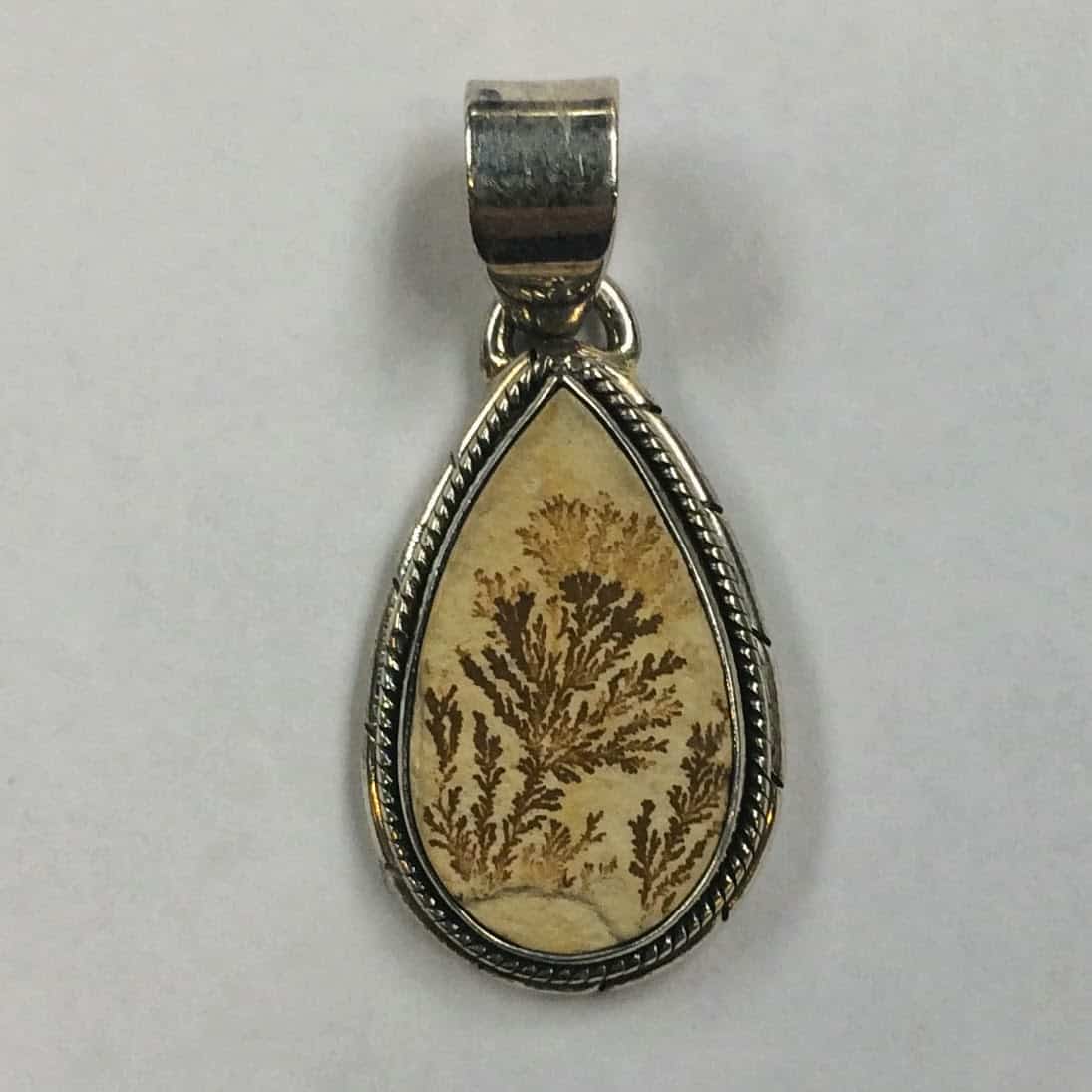 Dendritic Agate Teardrop Pendant Inspirit Crystals Dendritic Agate Teardrop Pendant
