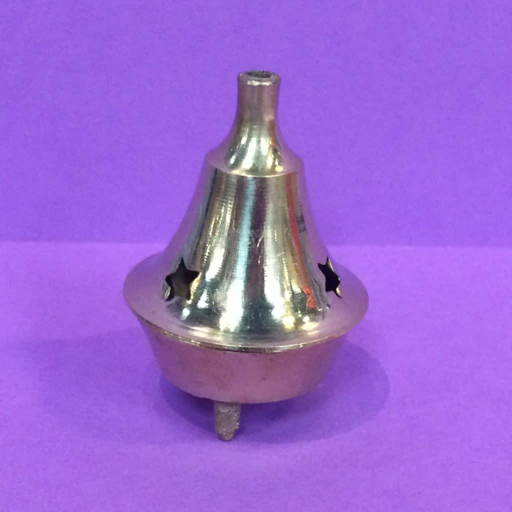 2″ Brass Cone Incense Burner Inspirit Crystals