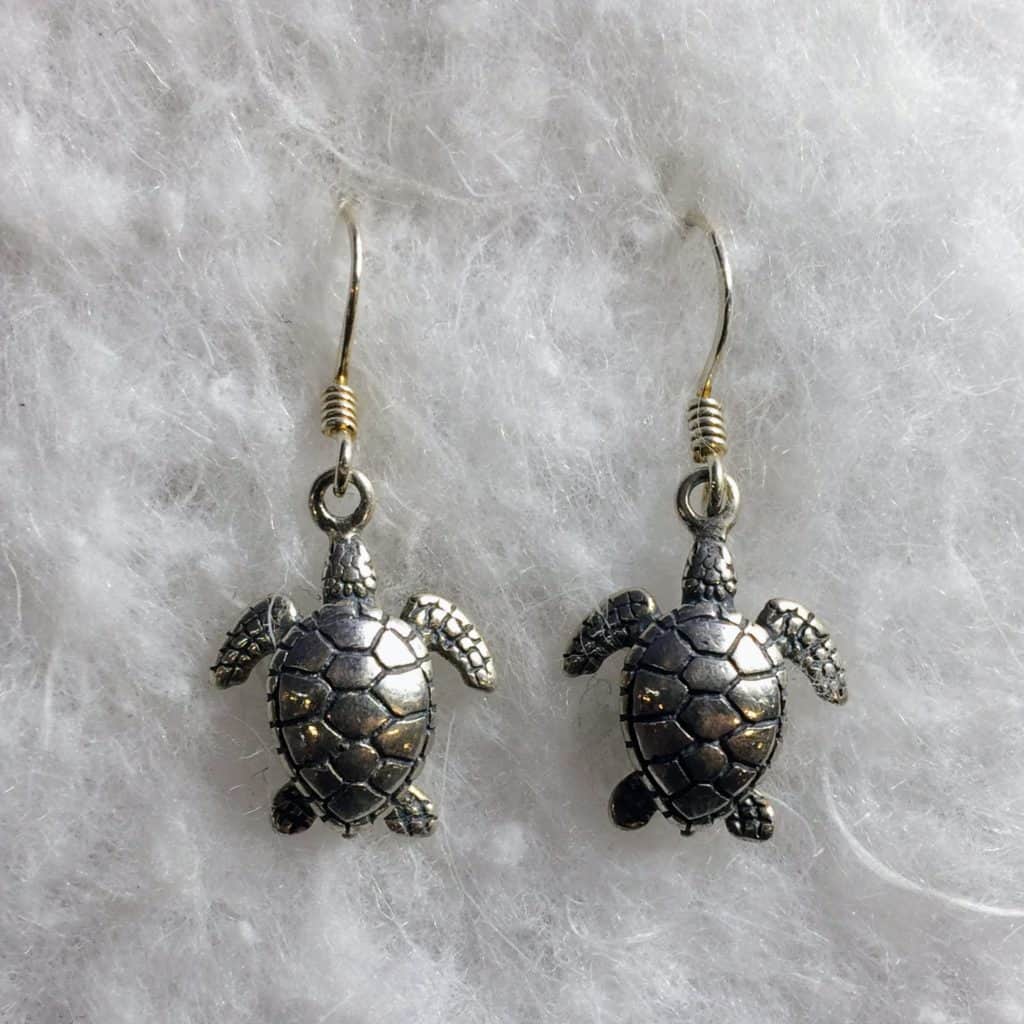 Turtle Sterling Silver Earrings | Inspirit Crystals
