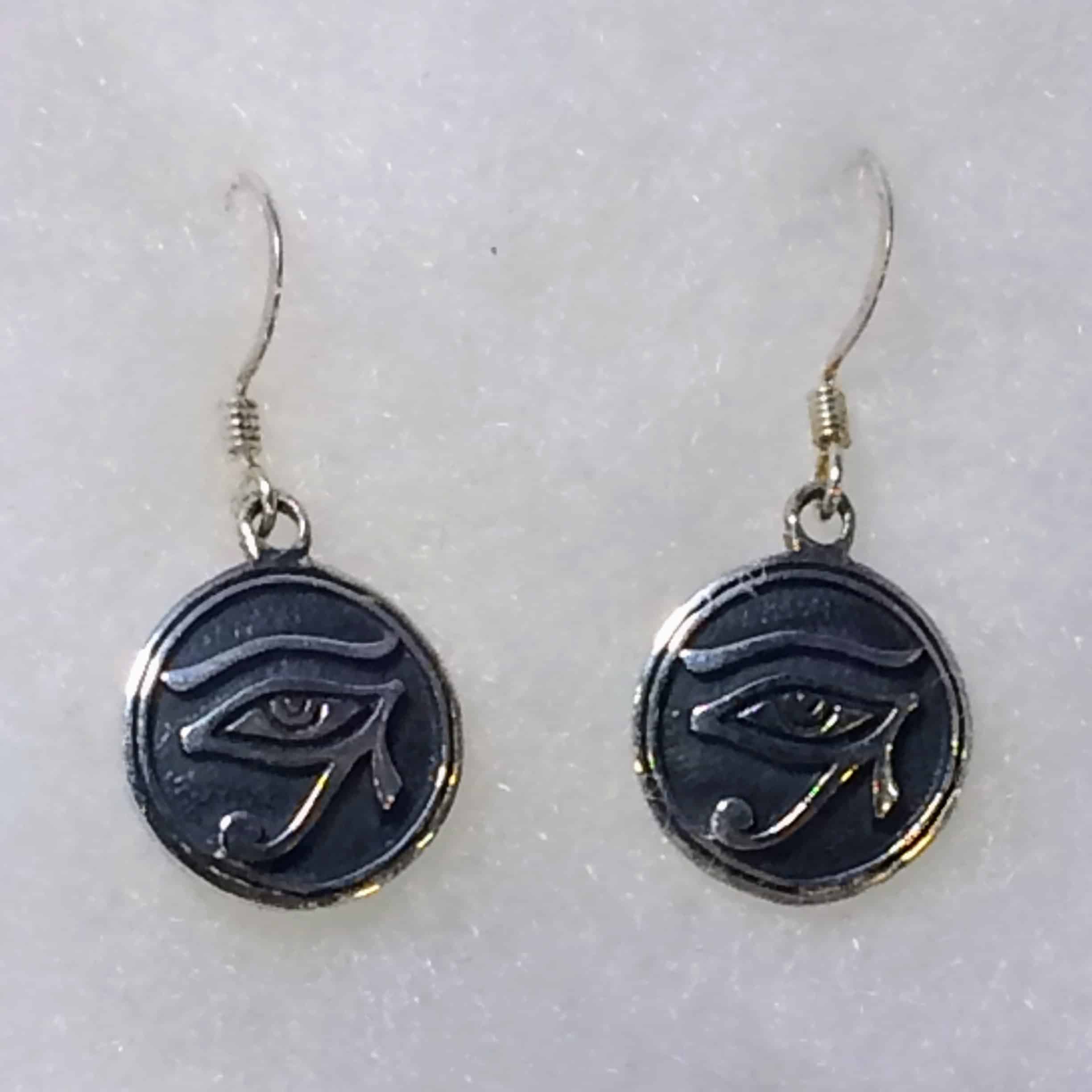 Eye of Horus Earrings (Sterling Silver) Inspirit Crystals