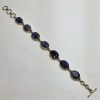 Blue Sapphire Faceted Oval Bracelet (Sterling Silver) - Image 2