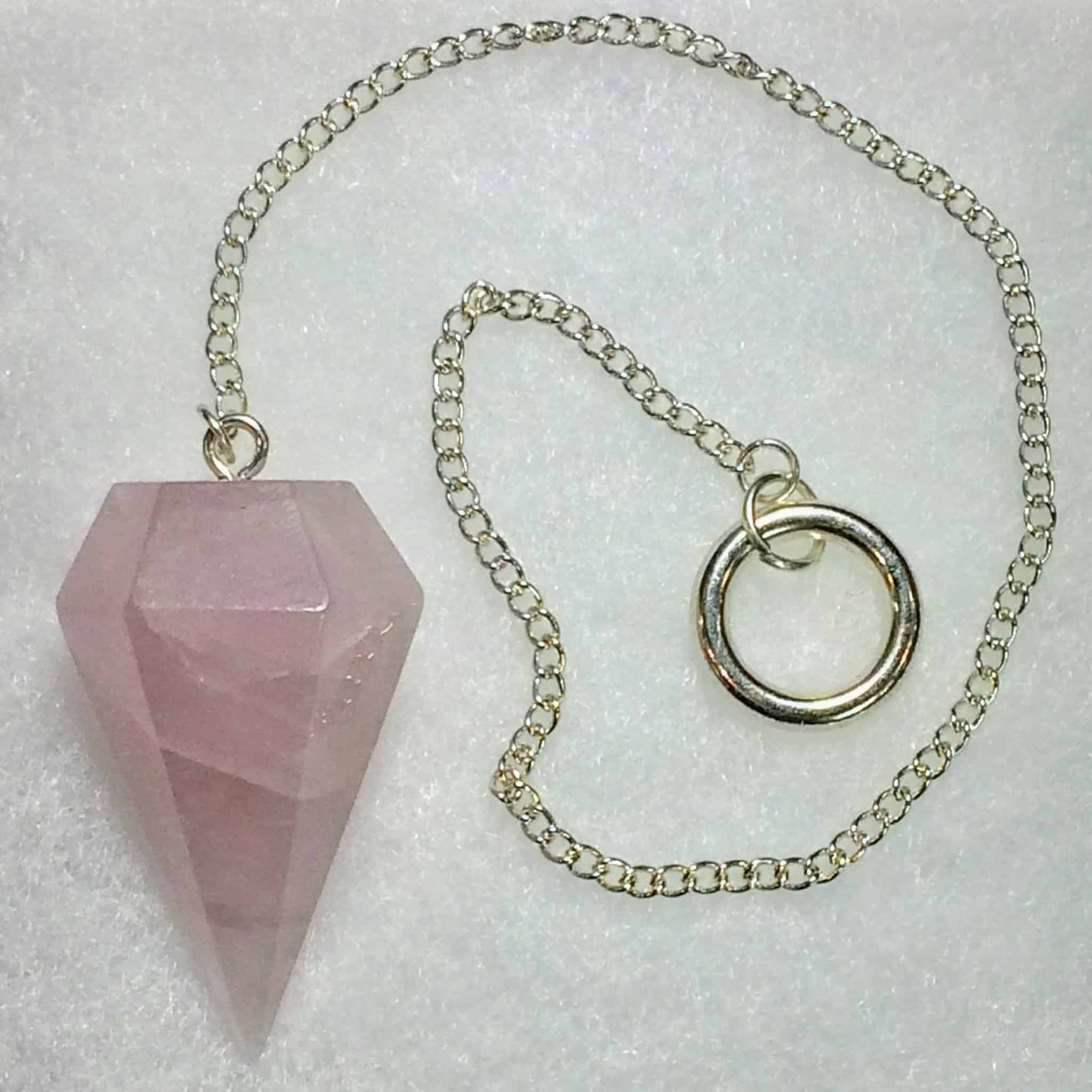 pink quartz pendulum