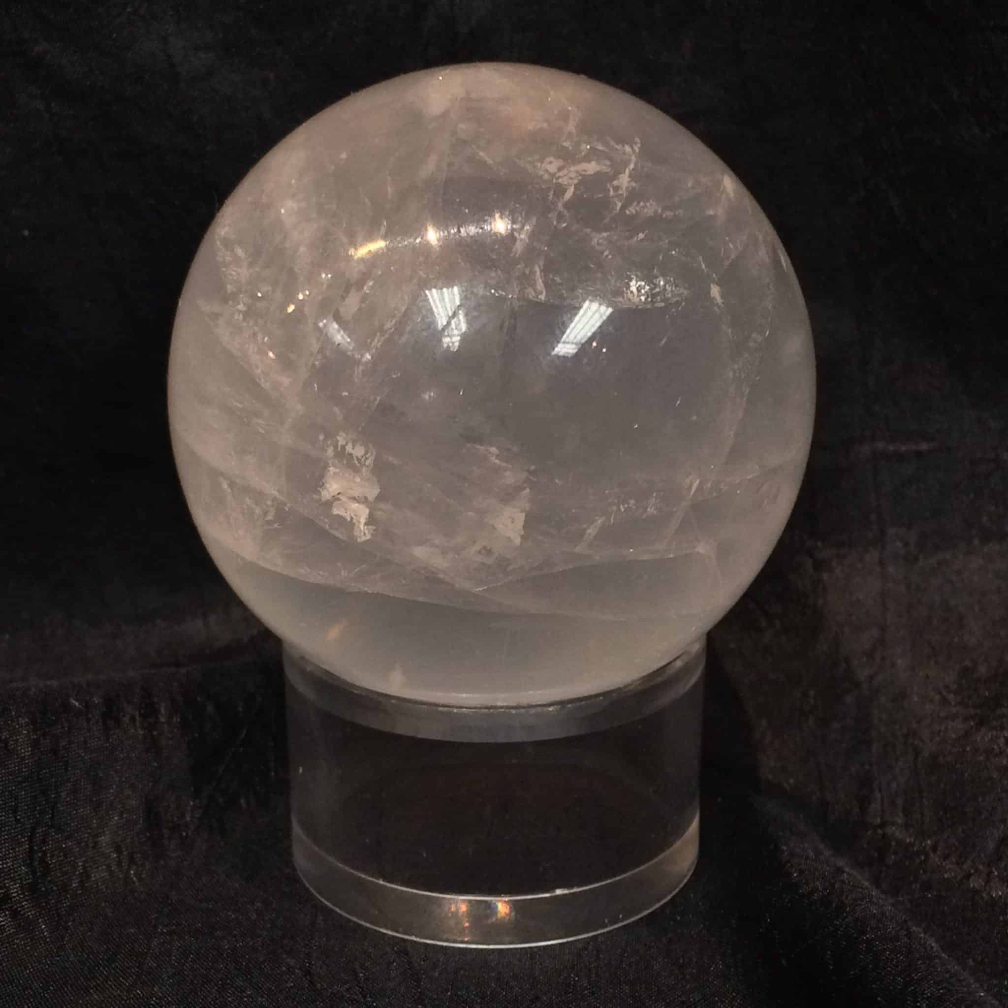 Cloudy Rose Quartz Sphere 2.5″, 302g Inspirit Crystals