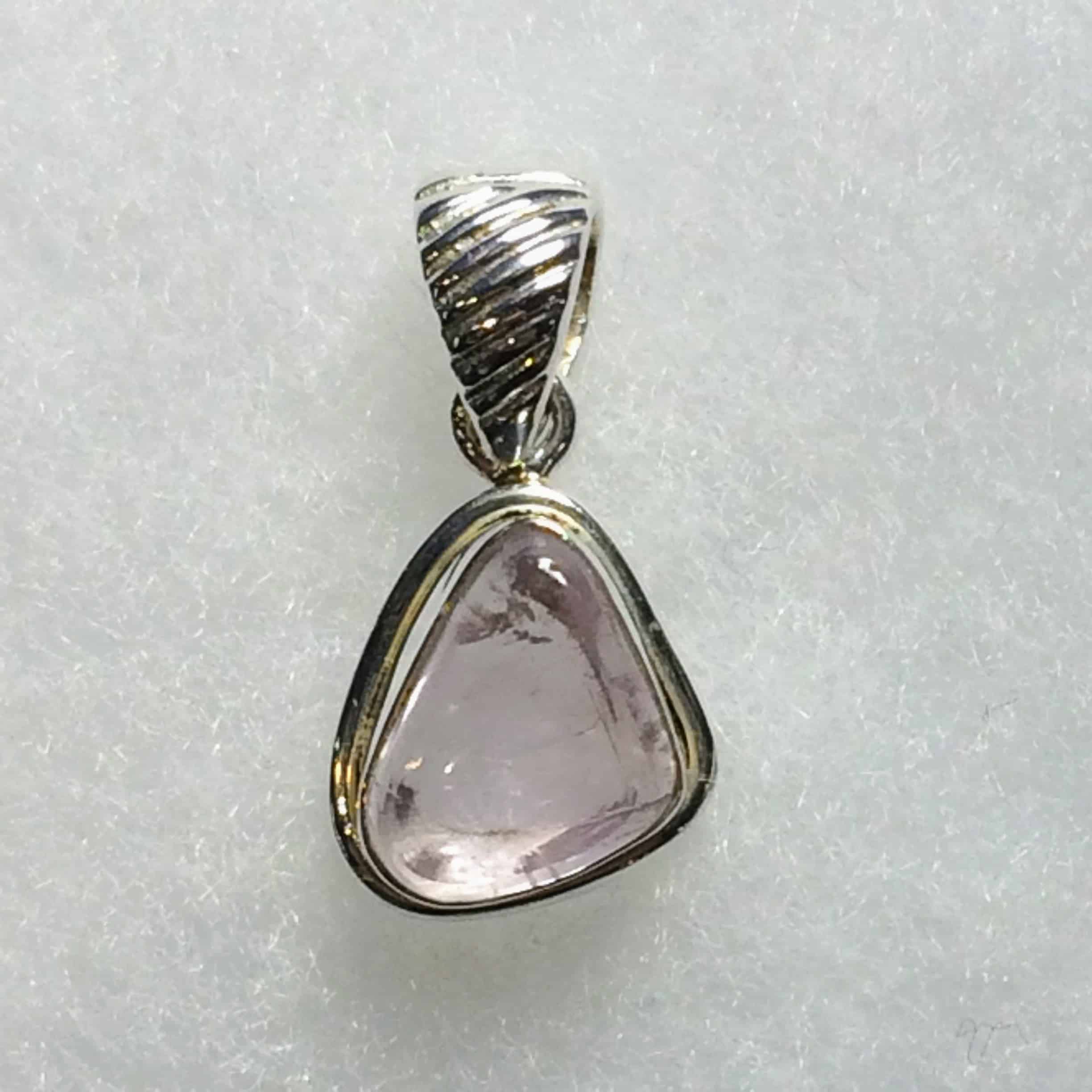 Kunzite Polished Pendant (Sterling Silver) | Inspirit Crystals