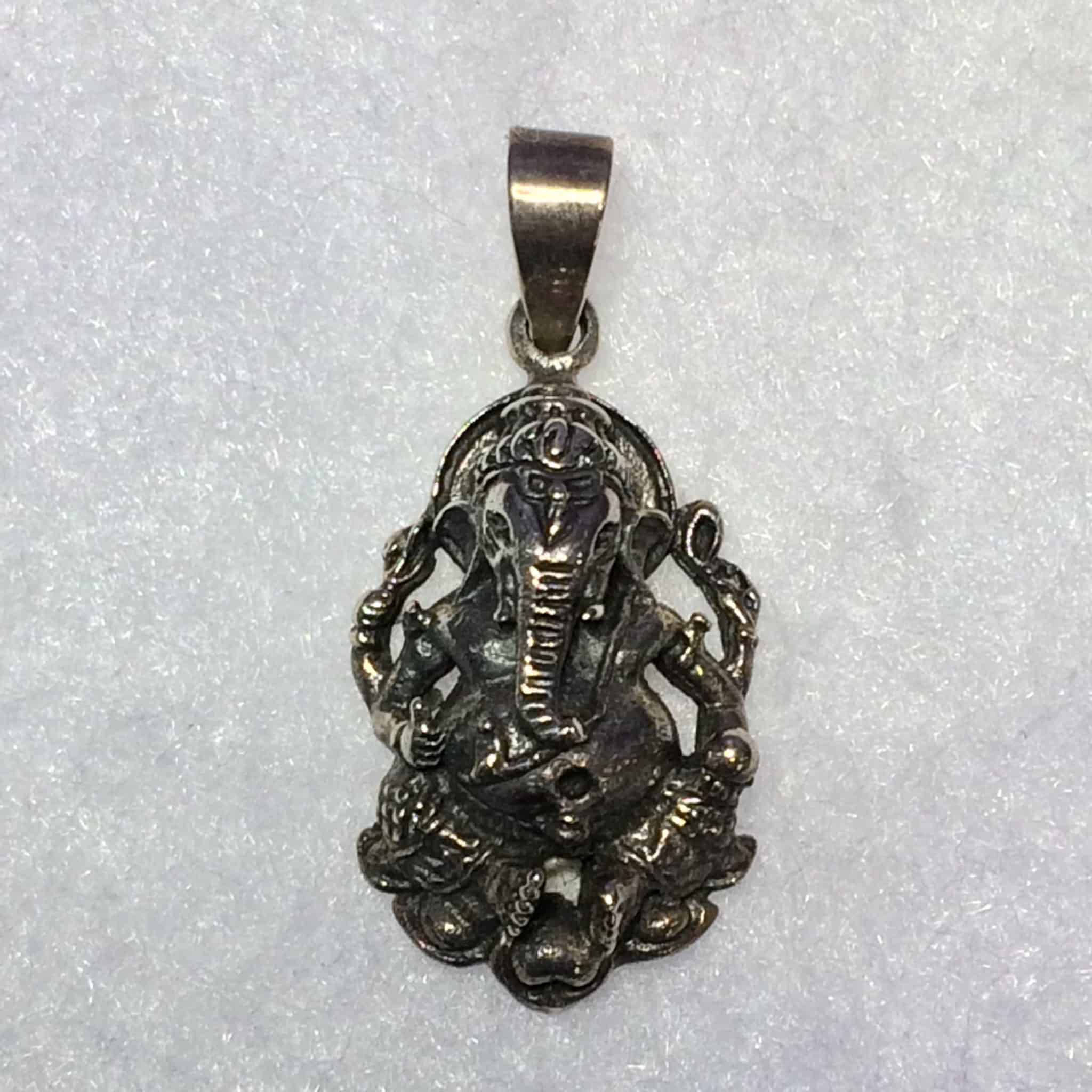 2.5cm Ganesha Pendant (Sterling Silver) | Inspirit Crystals