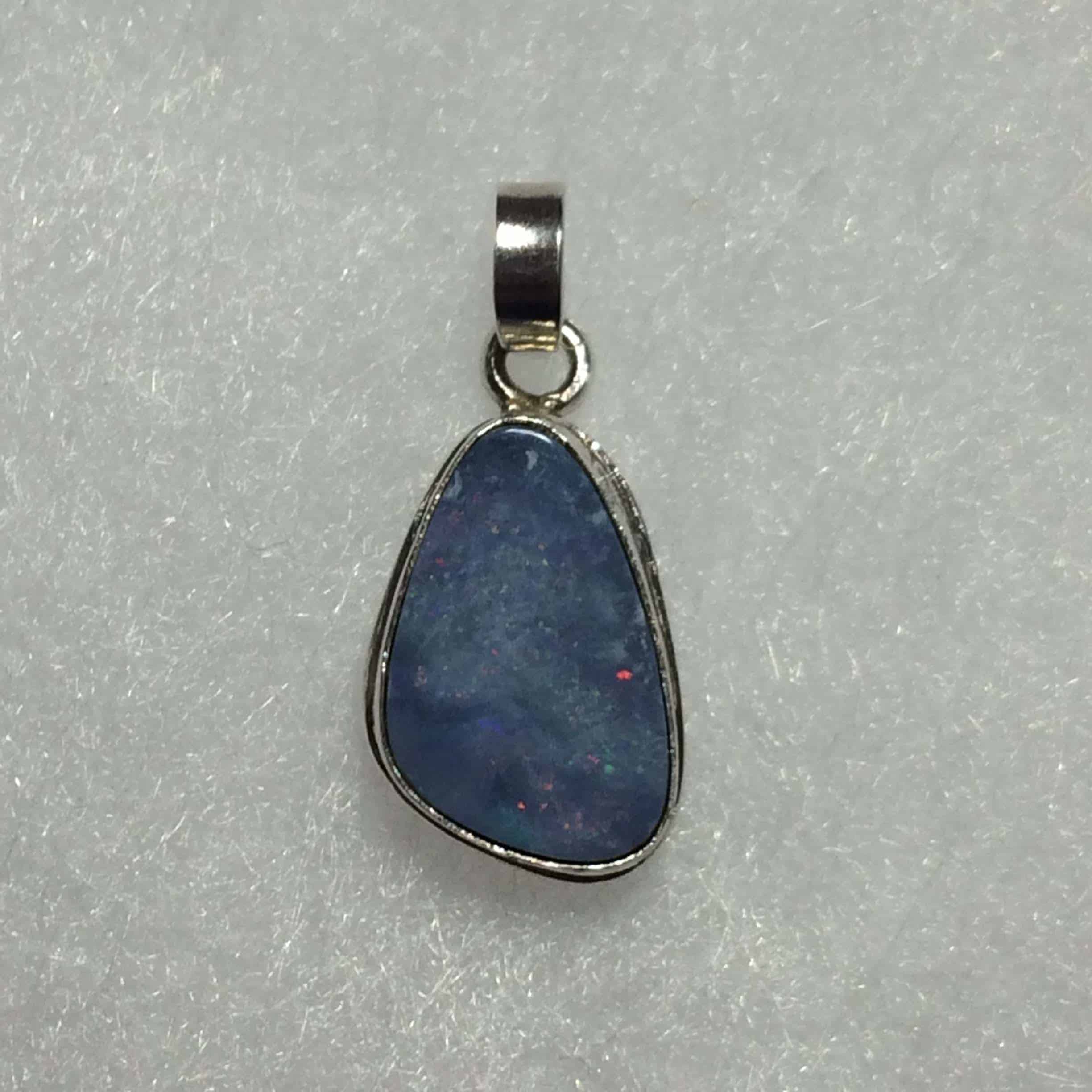 1.7cm Opal Oval Pendant (Sterling Silver) | Inspirit Crystals