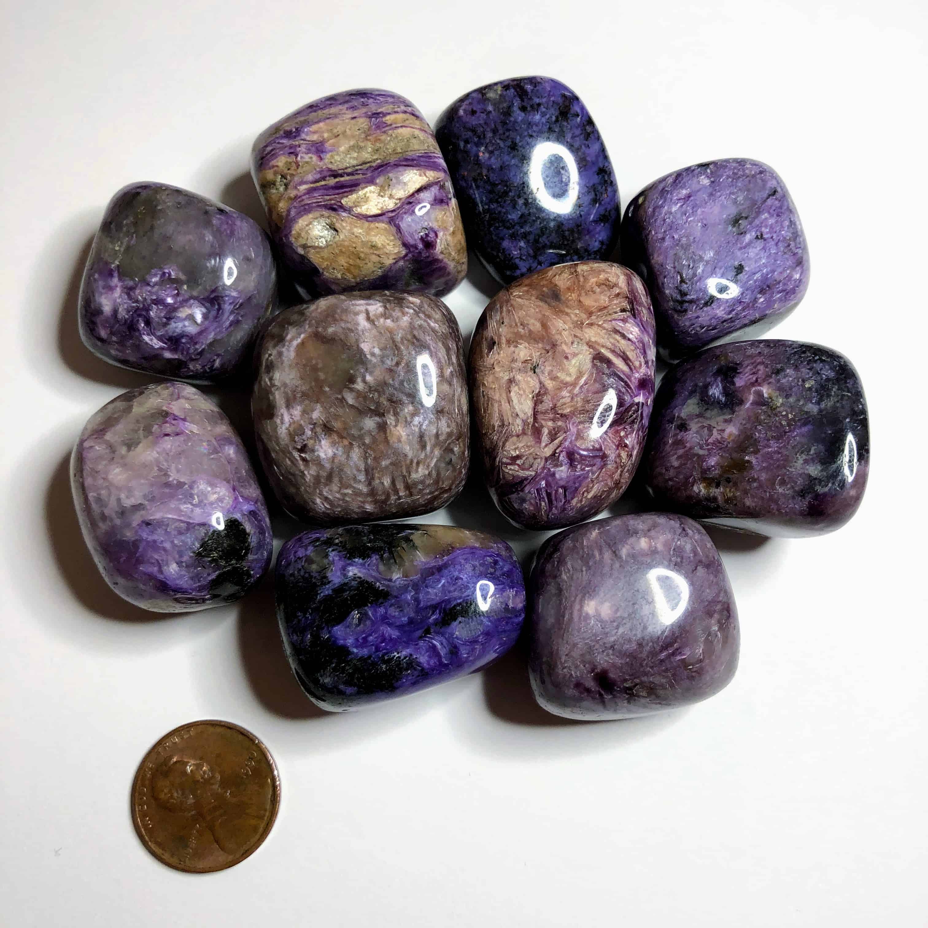 Large Tumbled Charoite Specimen | Inspirit Crystals