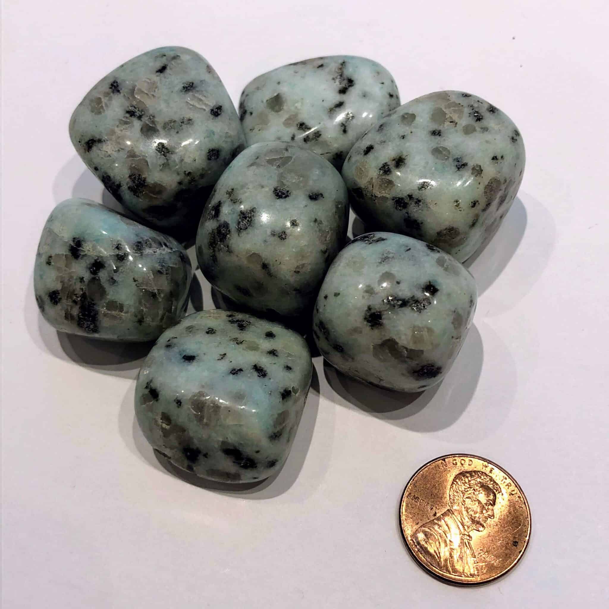 Tumbled Kiwi Jasper Specimens Inspirit Crystals