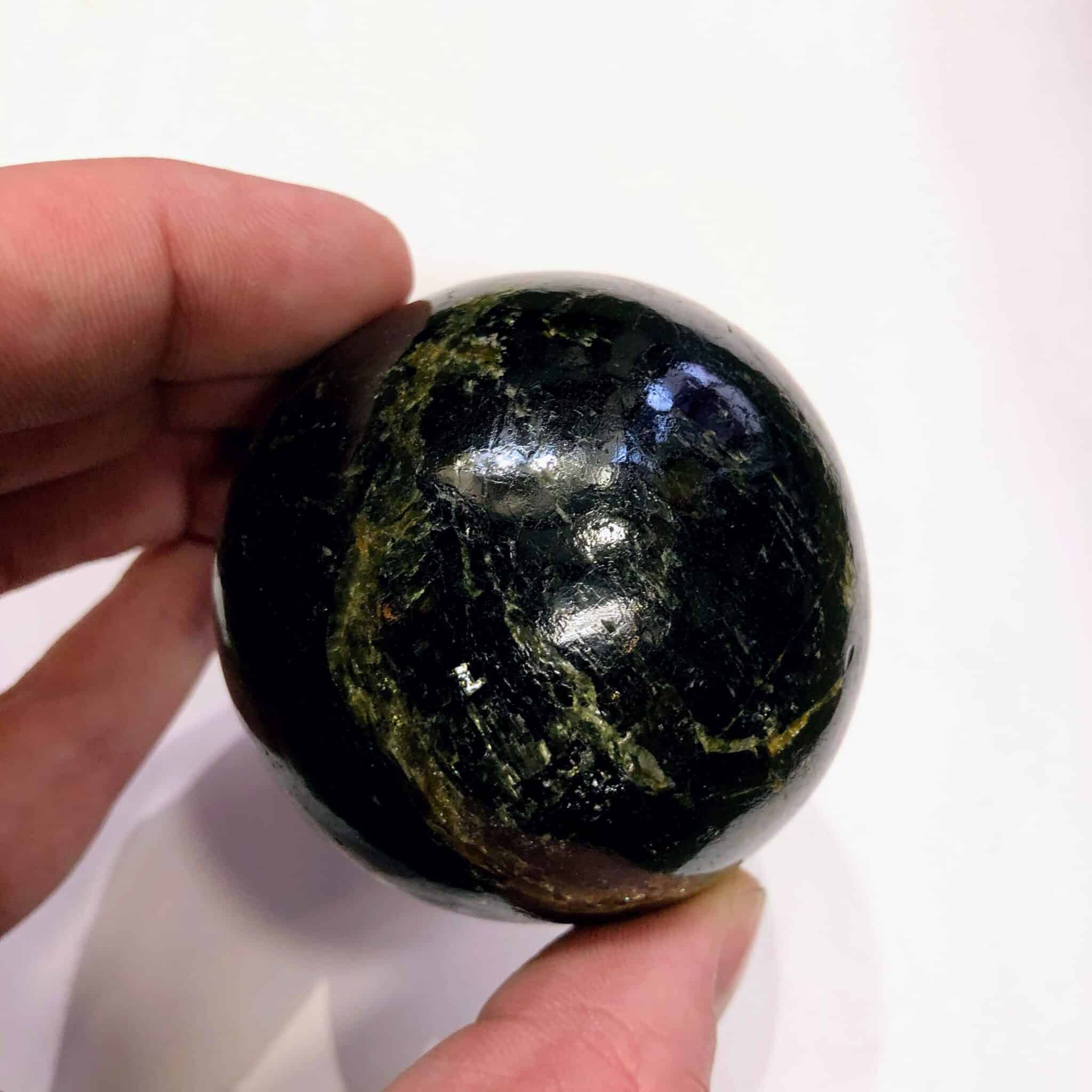 2.3″ Black Tourmaline Polished Sphere 353g | Inspirit Crystals