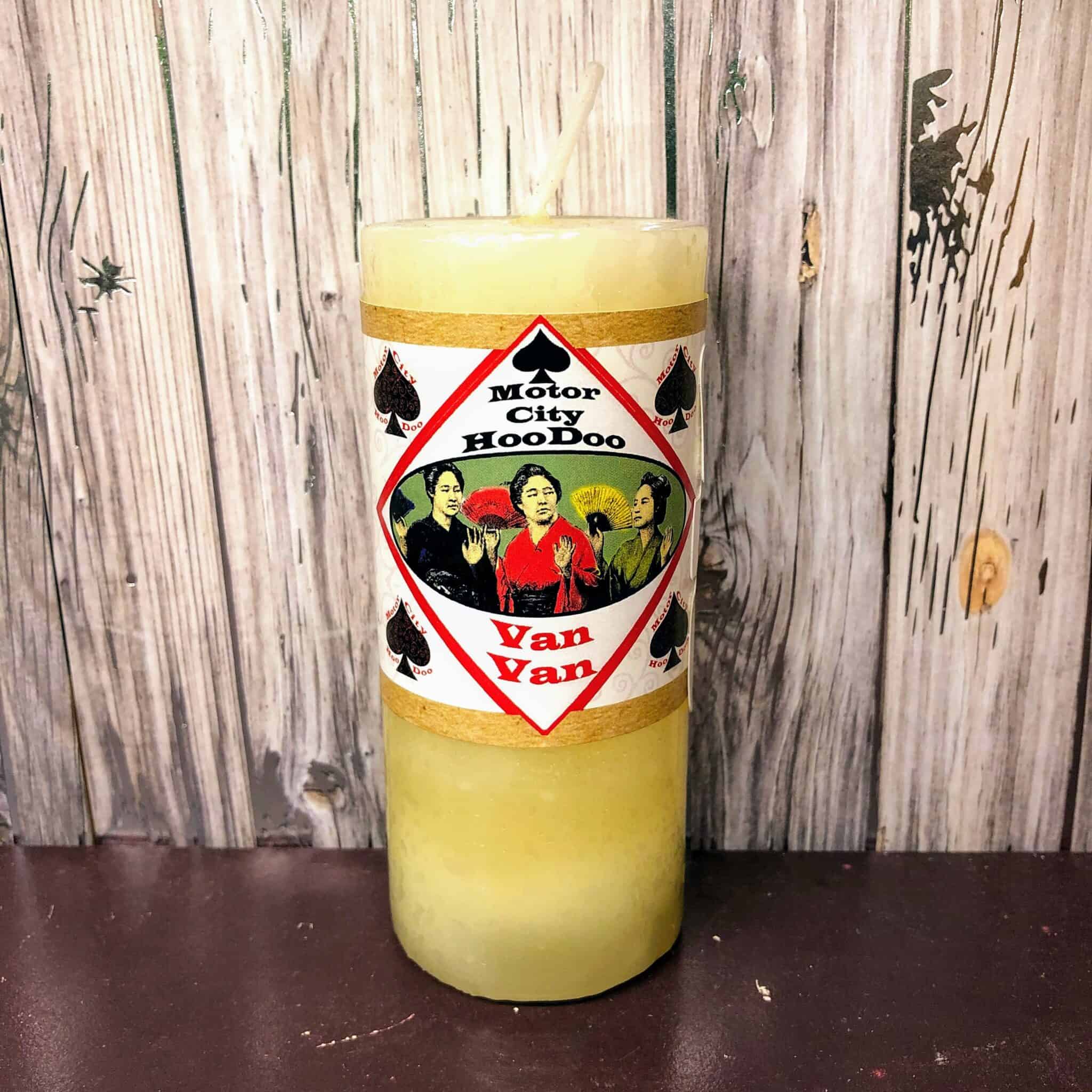 4″ Motor City Hoodoo Candle Van Van Inspirit Crystals