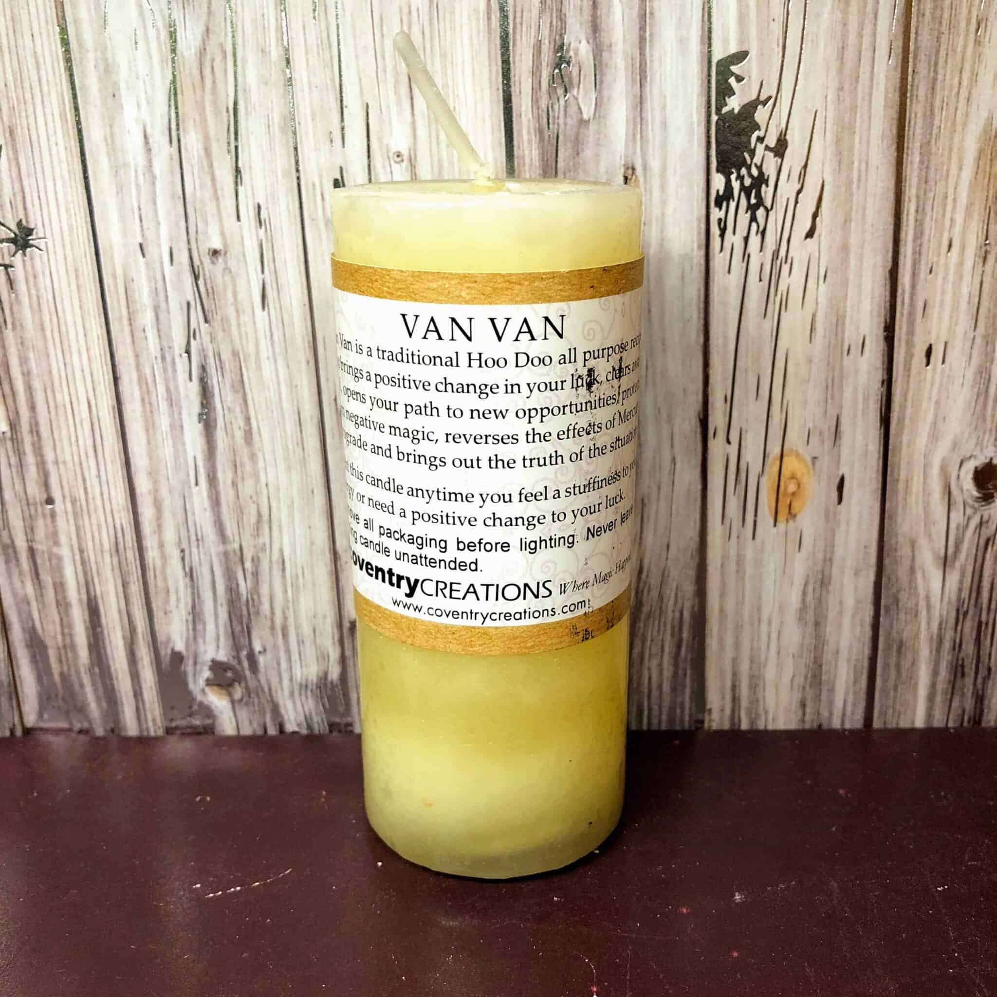 4″ Motor City Hoodoo Candle Van Van Inspirit Crystals