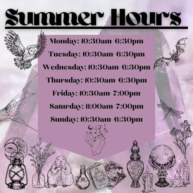 Summer Hours – Come in and enjoy our AC